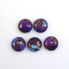 Purple Copper Turquoise cab Round 8mm Approximately 9 Carat