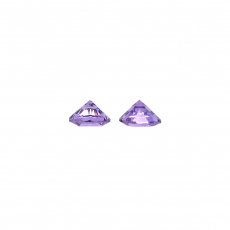Purple Sapphire Round 3.25mm Matching Pair Approximately 0.31 Carat (Lighter Tone)