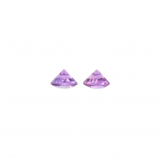 Purple Sapphire Round 3.25mm Matching Pair Approximately 0.33 Carat (Lighter/Warmer Tone)