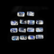 Rainbow Moonstone Cabs Emerald Cut 5X3MM Approximately 4 Carat