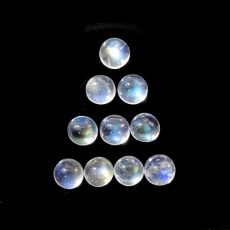 Rainbow Moonstone Cabs Round 4mm Approximately 2.50 Carat