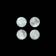 Rainbow Moonstone Drops Round 8mm Drilled Top to Bottom Beads 4 Pieces