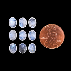 Rainbow Moonstone Faceted Oval 8X6mm Approximately 10 Carat