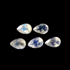 Rainbow Moonstone Faceted Pear Shape 6x4mm Approximately 2 Carat