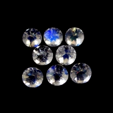 Rainbow Moonstone Faceted Round 4mm Approximately 1.93 Carat