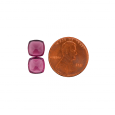 Raspberry Garnet Cushion 8mm Matching Pair Approximately 5.75 Carat