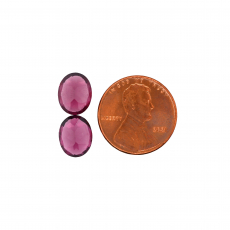 Raspberry Garnet Oval 10x8mm Matching Pair Approximately 6.44 Carat
