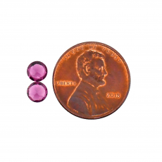 Raspberry Garnet Round 5mm Matching Pair Approximately 1.00 Carat