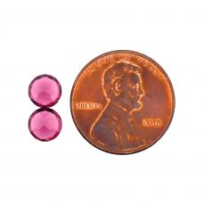 Raspberry Garnet Round 6mm Matching Pair Approximately 1.35 Carat