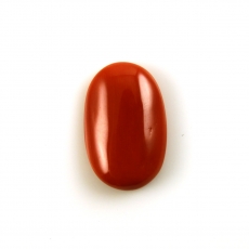 Red Coral Cab Oval 17X10.7MM  Approximately 12.62 Carat