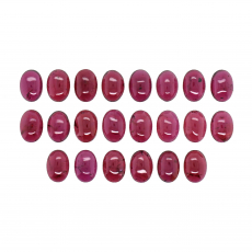 Red Garnet Cab Oval 7x5mm Approximately 25 Carat