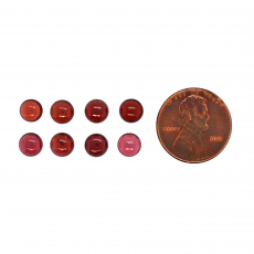 Red Garnet Cab Round 6mm Approximately 10 Carat
