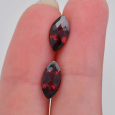 Red Garnet Marquise Shape 10x5mm Matching Pair Approximately 2.70 Carat