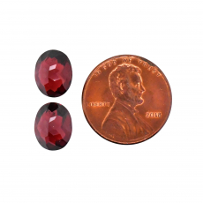 Red Garnet Oval 10x8MM Approximately 5 Carat Matched Pair