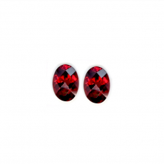 Red Garnet Oval 7x5mm Matching Pair Approximately 2.03 Carat