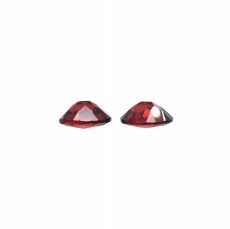 Red Garnet Oval 9x7mm Matching Pair Approximately 4 Carat