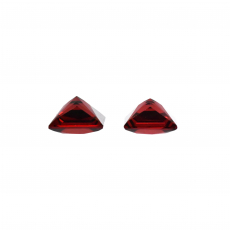 Red Garnet Princess Cut 8MM Matched Pair Approximately 6.45 Carat