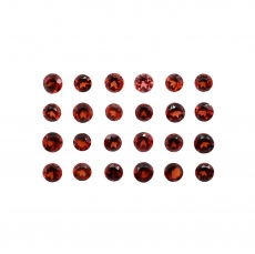 Red Garnet Round 2.5mm Approximately 2 Carat