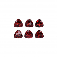 Red Garnet Trillion Shape 5mm Checkerboard Top Approximately 3.32 Carat