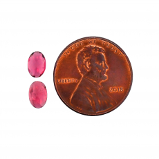 Red Spinel Oval 6.5x4.5mm Matching Pair 1.14 Carat