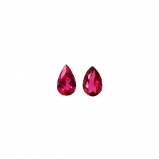 Red Spinel Pear Shape 3.7x2.7mm Matching Pair Approximately 0.24 Carat
