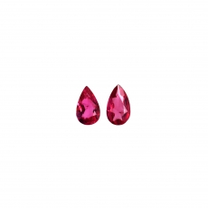 Red Spinel Pear Shape 4.5x3mm Matching Pair Approximately 0.30 Carat