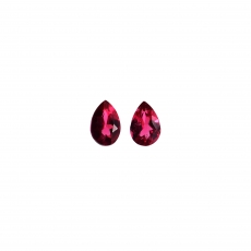 Red Spinel Pear Shape 4x3mm Matching Pair Approximately 0.30 Carat