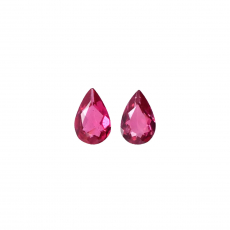 Red Spinel Pear Shape 5.5x3.5mm Matching Pair 0.53 Carat