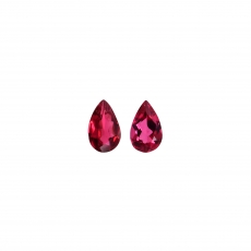 Red Spinel Pear Shape 5x3mm Matching Pair Approximately 0.38 Carat