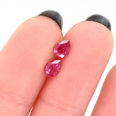 Red Spinel Pear Shape 5x4mm Matched Pair Approximately 0.75 Carat