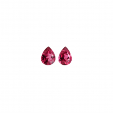Red Spinel Pear Shape 5x4mm Matched Pair Approximately 0.75 Carat