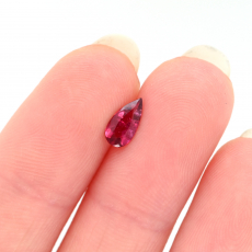 Red Spinel Pear Shape 7.6x4mm Approximately 0.51Carat
