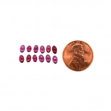 Rhodolite Garnet Cabs Oval 5x3mm Approximately 4 Carats