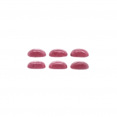 Rhodonite Cab Oval 8x6mm Approximately 10 Carat