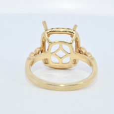Ring Semi Mount Yellow Gold with Rhodium and Stone Setting($20.00 Stone Setting, $50.00 for Rhodium, Ring $955)