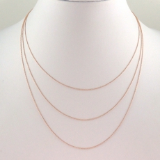 ROLLER 14K ROSE GOLD CHAIN 18IN