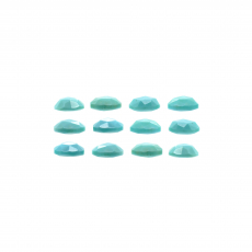Rose Cut Turquoise Round 6mm Approximately 7 Carat