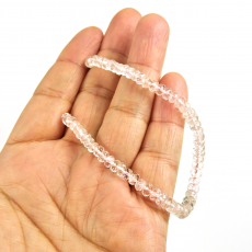 Rose Quartz Beads Round Shape 5mm Accent Beads 6 Inch Line