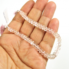 Rose Quartz Beads Round Shape 6mm Accent Beads 6 Inch Line