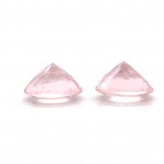Rose quartz Round 14mm Matching Pair Approximately 17.04 Carats