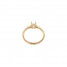 Round 5mm Ring Semi Mount in 14K Yellow Gold with Accent Diamonds (RG4395)