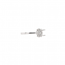 Round 7mm Ring Semi Mount in 14K Gold with Accent Diamonds (RG4529) Part of Matching Set