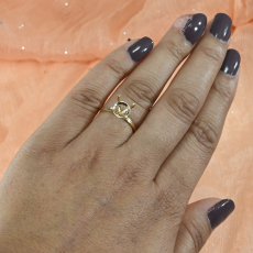 Round 8mm Ring Semi Mount in 14K Gold