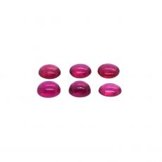 Ruby Cab Oval 5.3x4.2mm Approximately 3 Carat
