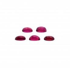 Ruby Cab Oval 5.5x4mm Approximately 3 Carat
