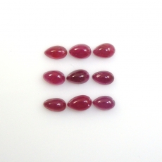 Ruby Cab pear 5X3MM Approximately 4 CARAT