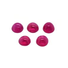 Ruby Cab Round 4.5mm Approximately 3.5 Carat