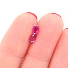 Ruby Oval Shape 5x3mm Matched Pair Approximately 0.50 Carat