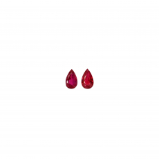 Ruby Pear Shape 5x3mm Matched Pair Approximately 0.5 Carat