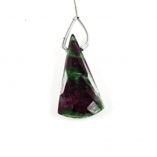 Ruby Zoisite Drop Conical Shape 29x16mm Drilled Bead Single Pendant Piece